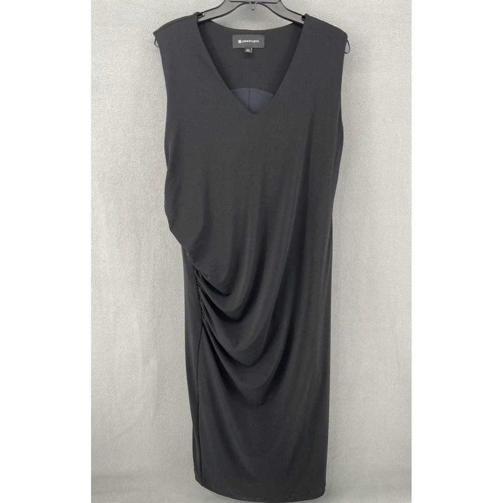 Honeylove Dress Womens 2X InnerPower Ruched Tummy Control  Stretch Minimalist